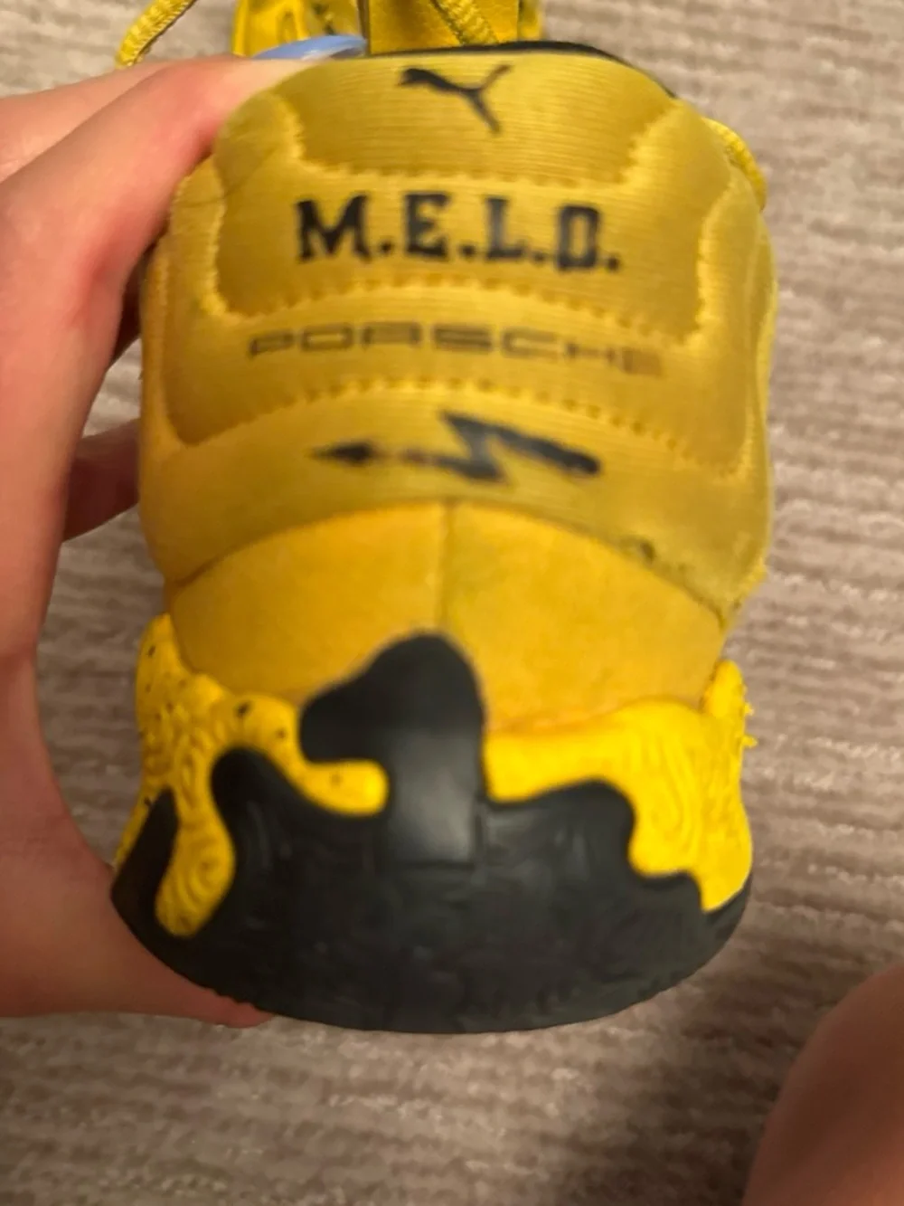 Puma Kids Yellow and Black Athletic Sneakers